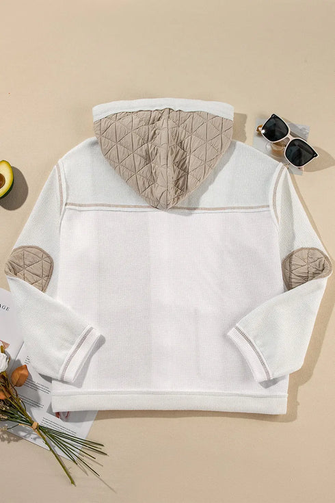 'Thea' Patchwork Long Sleeve Jacket - Celes Fashion